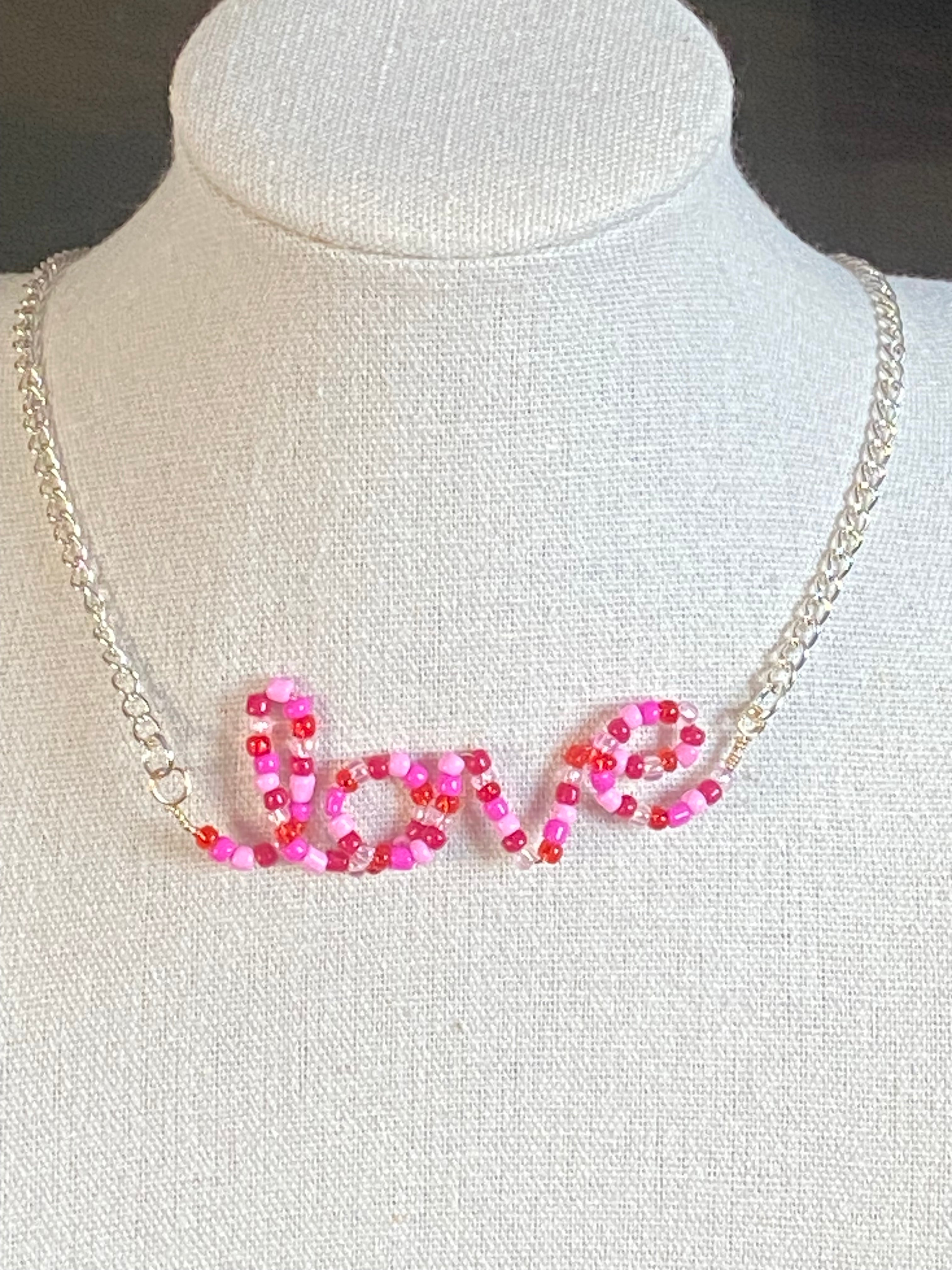 LOVE beaded necklace